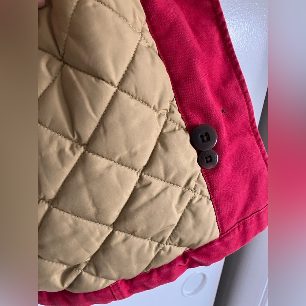 L.L. Bean Women's Raspberry Canvas Jacket with Corduroy Collar - Picture 10 of 15